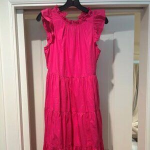 J.Crew Hot Pink tiered sleeveless Dress